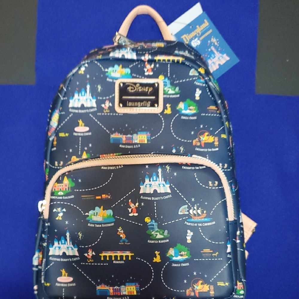 Loungefly Disneyland 65th Anniversary Mini Backpack NWT